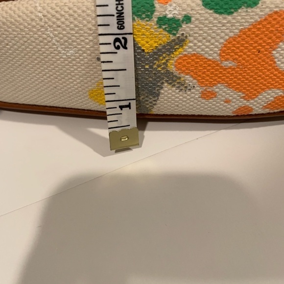 Dooney & Burke Splatter Canvas and Leather Hand Bag - Picture 9 of 12